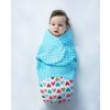 baby nellys zavinovacka spacacek s minky 0 6m srdiecka minky ruzova