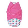 baby nellys zavinovacka spacacek s minky 0 6m srdiecka minky ruzova