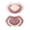 canpol babies sada 2 ks symetrickych silik cumlikov 6 18m pure color ruzova bordo