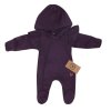 Z&Z Dětský teplákový overálek s volánky a kapucí, fialový (Velikost 86 (12-18m))