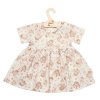 Mušelínové šatičky + čelenka 2-dílná sada Pivoňky, Baby Nellys, smetanové (Velikost 98 (2-3r))