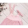 Baby Nellys Letní lehoučké mušelínové šaty Summer - pudrová, meruňková (Velikost 68/74 (6-9m))