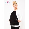 Be MaaMaa Těhotenská tunika UMA - bílá/černá (Velikost oblečení L/XL)