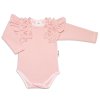2-dílná sada, body dl.rukáv + suknička s krajkou a volánky, pudrová, Baby Nellys (Velikost 98 (2-3r))