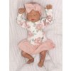 Z&Z 2-dílná sada sukničkobody s květy + čelenka - starorůžová (Velikost 68 (3-6m))