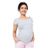 Be MaaMaa Těhotenské triko/halenka Celina - světle šedá (Velikost oblečení XS (32-34))