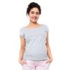 Be MaaMaa Těhotenské triko/halenka Celina - světle šedá (Velikost oblečení XS (32-34))