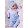 Baby Nellys 3-dílná sada Hubert, body s motýlkem, tepláčky a čepička - sv. modrá (Velikost 92 (18-24m))