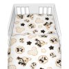 Mantinel s obliečkami do postieľky, 3D sada Myška Retro - biela s potlačou (Velikost povlečení 120x90)