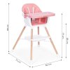 detska jedalenska stolicka 2v1 ruzovy