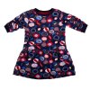 K-Baby Dívčí bavlněné šaty, Ovoce - granátové (Velikost 68 (3-6m))