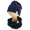Čepice s nákrčníkem bavlna, Little Bear, Baby Nellys, granátová (Velikost 86/92 (18-24m))