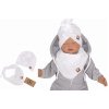 Z&Z Stylová dětská jarní/podzimní bavlněná čepice, turban s šátkem, bílá (Velikost 56-68 (0-6 m))