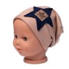 Dětská čepice bavlna, Baby Star, Baby Nellys, cappuccino (Velikost 80/86 (12-18m))