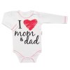 5-ti dílná soupravička do porodnice I love mom & dad, unisex (Velikost 62 (2-3m))
