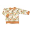 Stylová bavlněná tepláková souprava G-baby,  Lišky - hořčicová (Velikost 92 (18-24m))