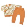 Stylová bavlněná tepláková souprava G-baby,  Lišky - hořčicová (Velikost 92 (18-24m))