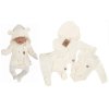 Sada do porodnice 5D, body, polodupačky, kabátek, čepička, rukavičky, ecru (Velikost 50 (0-1m))