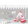 stan pre deti teepee tipi bily cerveny