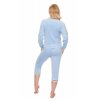 Be MaaMaa Těhotenské, kojící velurové pyžamo 3/4 - modré, vel. S/M (Velikost oblečení S/M)