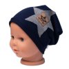 Dětská čepice bavlna, Baby Star, Baby Nellys, granát (Velikost 80/86 (12-18m))