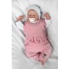 Pletené láclové kalhoty Girl s volánkem, Baby Nellys, pudrově růžové (Velikost 68 (3-6m))