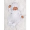 Z&Z 5-dílná soupravička sukničkobody, punčochy, čepička, čelenka, botičky - bílá (Velikost 86 (12-18m))