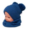 baby nellys zimna pletena ciapka nakrcnik granat s brmbolcami