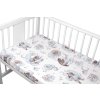 6-ti dílná výhod. sada s dárkem pro miminko Baby Nellys, 120x90 Zvířátka na mráčku, modrá (Velikost povlečení 120x90)