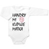 Body dlouhý rukáv Handry mi kupuje matka, Baby Nellys, bílé (Velikost 56 (1-2m))