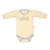 Body dlouhý rukáv Love - žluté (Velikost 50 (0-1m))