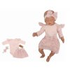 Z&Z 3-dílná soupravička body, tylová suknička a čelenka, růžová (Velikost 56 (1-2m))