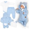 Pletená sada oblečenia pre bábätko, Star 5D - modrá (Velikost 56 (1-2m))