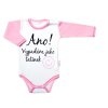 Body dlouhý rukáv s vtipným textem Baby Nellys, Ano! Vypadám jako tatínek, holka (Velikost 56 (1-2m))