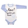 Body dlouhý rukáv s vtipným textem Baby Nellys, Ano! Vypadám jako tatínek, kluk (Velikost 56 (1-2m))
