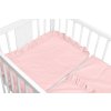 2-dílné bavlněné povlečení s volánkem SOFT, Baby Nellys, pudrově růžové (Velikost povlečení 120x90)