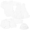 Luxusní pletená sada pro holčičku na křtiny a oslavu 4D design - bílá (Velikost 56 (1-2m))