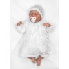 Luxusní pletená sada pro holčičku na křtiny a oslavu 4D design - bílá (Velikost 56 (1-2m))