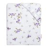 Bavlněné prostěradlo, Levandule, Baby Nellys, bíla/fialová (Rozměry 1 120x60)