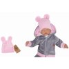 Z&Z Velurová, semišková čepička s oušky Teddy, sv . růžová (Velikost 56/62 (0-3m))