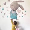 i2861 70562 bunny sticker with a heart wall sticker lg