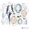 i2879 52484 wall stickers airplanes and ballons in aquarelle lg