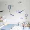 i2879 72166 wall stickers airplanes and ballons in aquarelle lg