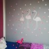 i326 85789 wall sticker pink flamingo with balls lg