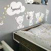 i2592 79071 wall stickers teddy bears above the crib with a name lg