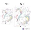 i3095 74797 self adhesive wallpaper unicorn rainbow coloured textile wall sticker lg