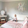 i3095 93284 self adhesive wallpaper unicorn rainbow coloured textile wall sticker lg