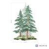 i2898 15060 coniferous trees watercolor wall sticker lg