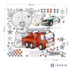 i3342 95141 childrens wall stickers teddy bear with stars and a name lg