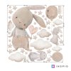 i4093 62089 stickers for children bunnies with stars balloons and name lg
